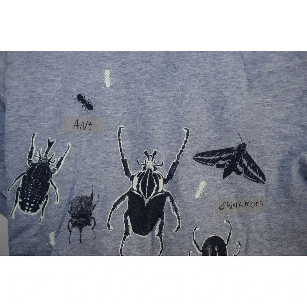 2018 Gymboree BUG COLLECTION T Shirt BOYS M‎ 7 8 Gray
